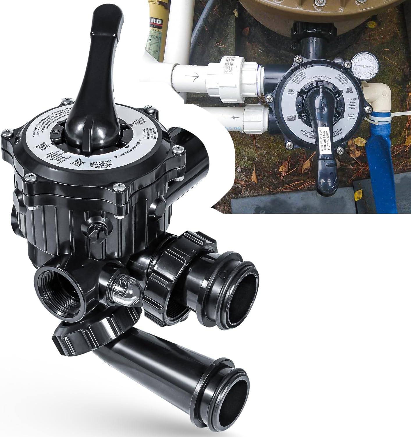 Replacement for Hayward Vari-Flo Valve SPX0710X32 Side Mount